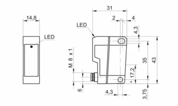 Baumer FPDK 14P5101S35A 反射板式传感器尺寸图1.jpg