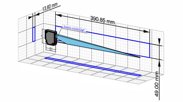 OM30-P0350.HV.YUN 测距传感器的3D模型图